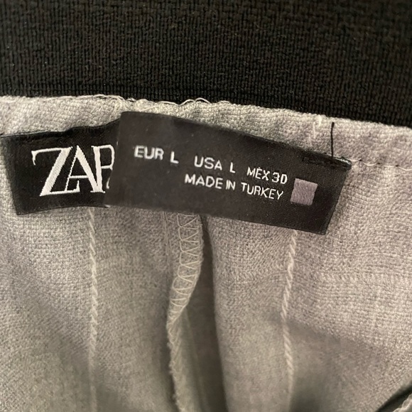 Light Grey Plaid Zara Trouser - size L - Picture 5 of 5
